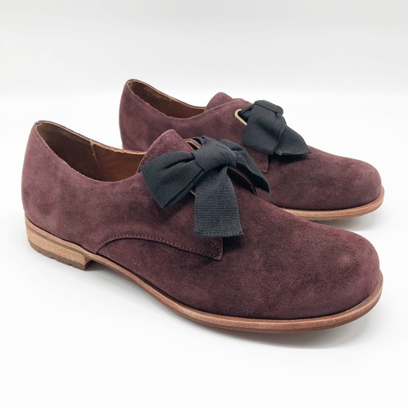 KorkEase Shoes Korkease Beryl Bow Burgundy Suede Flat Poshmark